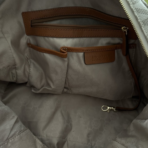 Michael Kors Cream and Brown Satchel - Picture 2 of 3